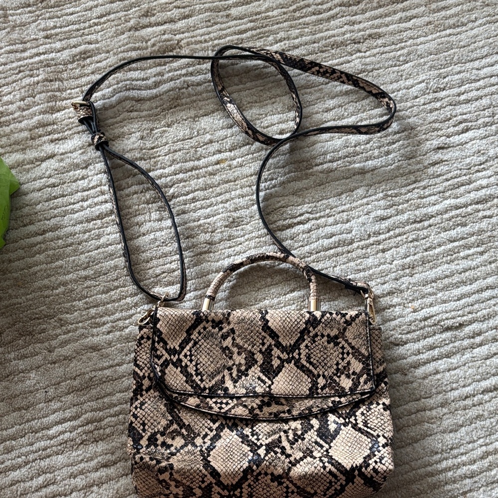 Elegant Snakeskin Crossbody Bag